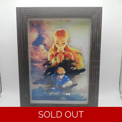 Legend of Zelda 3D shadow box